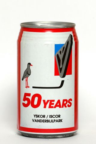 1994 Coca Cola Can From South Africa,  50 Years Yskor / Iscor Vanderbijlpark