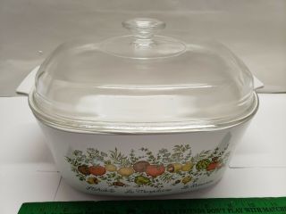 Vintage Corning Ware Spice Of Life 5 Quart Casserole Dish With Lid A - 5 - B 2