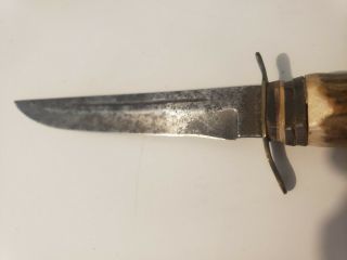 Vintage Stag Handled Edge Mark Solingen Germany Hunting Knife