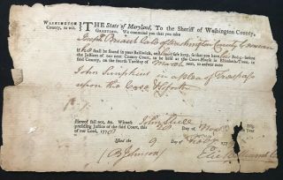 Elie Williams,  John Stull Revolutionary War Connecticut 1779 Signed Document