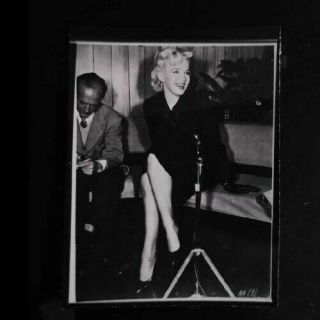 Vintage Contact Portrait Of Marilyn Monroe Sitting In Chair Smiling