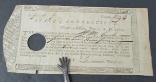 1782 Promissory Note,  Connecticut Line Continental Army,  American Revolution