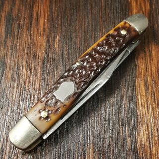 Kutmaster Knife Made In Usa Long Pull Medium Stockman Vintage Folding Pocket