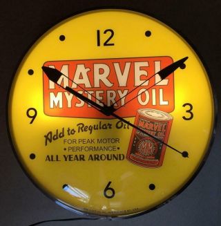 Pam Style Lighted Advertising Marvel Mystery Oil Clock