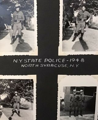 Photo York State Police 1948 North Syracuse Ny Snapsot Trooper