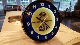 Shelby Cobra 20 " Neon Clock Ford Mustang Gt350 Gt500 427 Shelby Cobra