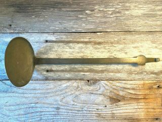 18th Century Revolutionary War Period Forged Brass Tasting Ladle,  Queen Anne