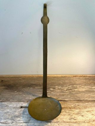 18th Century Revolutionary War Period Forged Brass Tasting Ladle,  Queen Anne 2