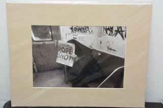 John F.  Conn Signed Nyc Subway Photo 1980 