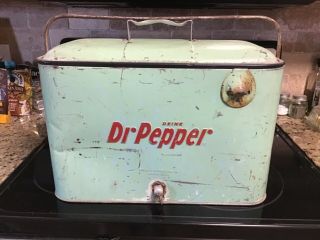 Vintage Dr.  Pepper Cooler