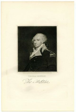 Thomas Mifflin,  Revolutionary War General/pennsylvania Governor,  Engraving 8399