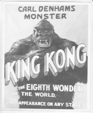 Carl Denhams Monster 8 X 10 Forrest J Ackerman Famous Monsters King Kong Still