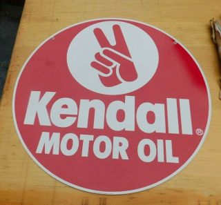 Fine Double Sided Kendall Motor Oil Scioto Sign Kenton Ohio 1990