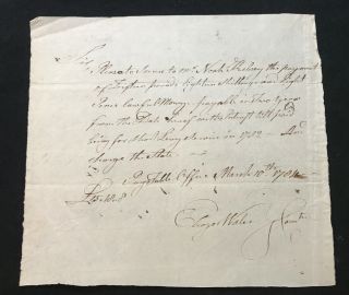 Revolutionary War Document 1782 Connecticut,  Signed By Eliazer Wales Soldier Pay