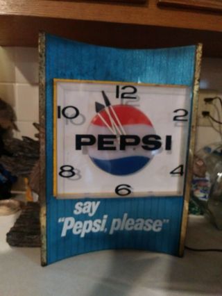 Vintage Rare Pepsi Wall Clock 1960 
