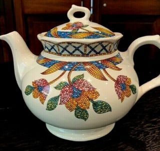 Vintage Sadler Teapot Made In England,  Never Been 6 Cups Mosaic