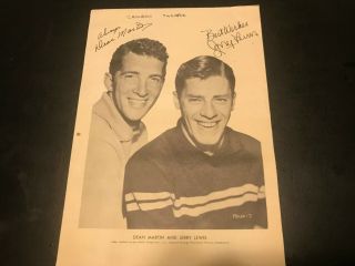 Jerry Lewis,  Dean Martin Vintage 1951 Autograph