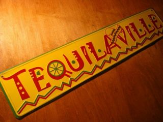 Tequilaville Lime & Sombrero Sign Tequila Cantina Bar Mexican Restaurant Decor
