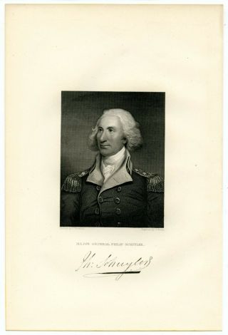 Philip Schuyler,  Revolutionary War General/continental Congress,  Engraving 8406