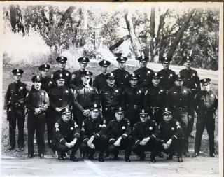 Vintage San Anselmo,  Ca Police Department Photograph Black And White 11” X 14”