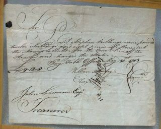 1783 Pay Voucher To Captain Stephen Billings For The Connecticut Line Of The Arm