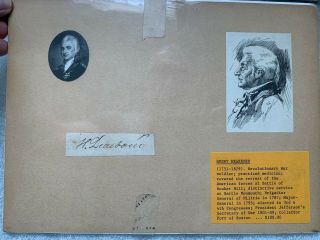 Historic Revolutionary War Henry Dearborn Clipped Signature