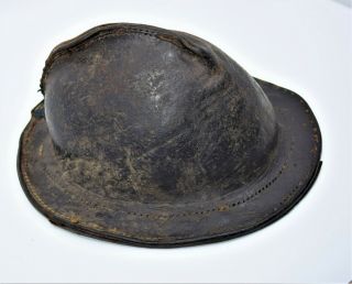 Antique Military Tar Leather Hat Helmet Revolutionary War - 1812,  American Navy