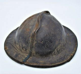 Antique Military tar leather hat helmet Revolutionary war - 1812,  American navy 2