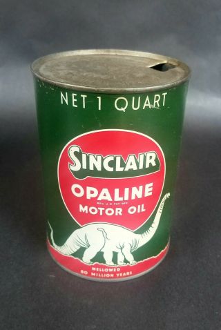 Vintage Sinclair Opaline Motor Oil Can One Quart