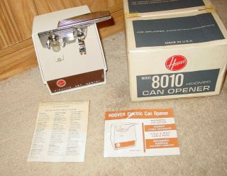 Vintage Retro Hoover 8010 Kitchen Can Opener Electric W/ Box & Directions