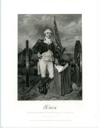 Henry Knox,  Revolutionary War General/us Secretary Of War,  Engraving (8558)