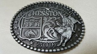 Vintage 2009 Hesston National Finals Rodeo Ltd Ed Collector Buckle Vgln