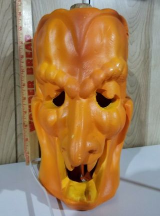 Halloween Trendmasters Foam Blow Mold Pumpkin Vintage 1995 Vampire Jack Lantern