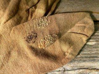 Revolutionary War Period Linen Long Stockings,  Hand Sewn,  Period Repairs 3