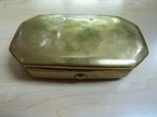 18th Century Revolutionary War Period Brass Pocket Tinder / Flint Box