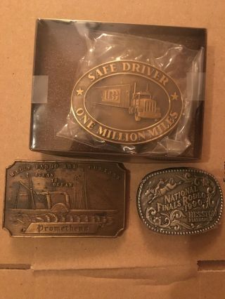 Hesston Fiatagri Belt Buckle National Finals Rodeo Nfr In Package By Adm