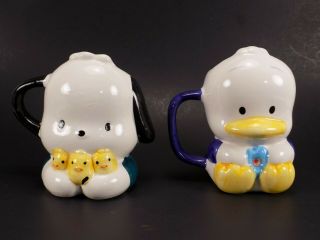 Sanrio Pochacco Pekkle Ceramic Mugs Vintage Hello Kitty Rare