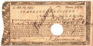 1780,  Colonel David Humphreys,  Hand Signed Treasury Note,  Interest Certificate