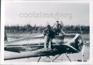 1966 Press Photo Will Rogers Wiley Post W Plane N Alaska Just Before Crash 1935