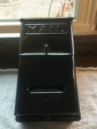 VINTAGE METAL MAILBOX WALL MOUNT MAIL BOX MADE IN FULTON ILL.  CO. 2