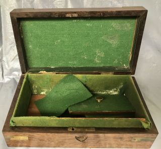 Antique 19th Century Wood Pistol Case W/ Label