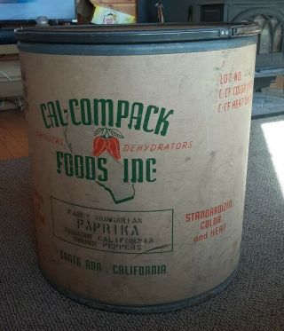 Vintage Cal - Compack Santa Ana Ca Bin Country Spice Container Giant & Unique