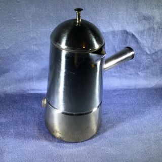 Vintage Single Carmencita Lavazza Steel Stovetop Espresso Coffee Pot 52962 Italy