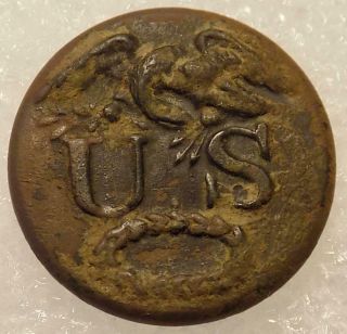 Antique General Service Great Coat Button 1821 - 39 Eagle Over Us Alberts Gi71 A