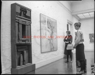 1950s Art Institute Of Chicago Modern Exhibition Vtg 4x5 Large Format Negative