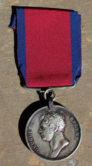 British English Waterloo Campaign Medal With Ribbon