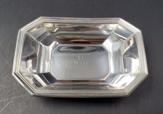 Vintage Gorham Sterling Silver Nut/candy Octagonal Dish 4 Monogrammed 23.  5g
