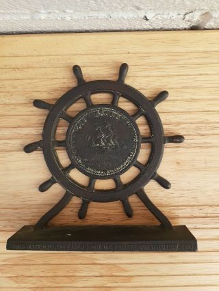 Uss Constitution Single Bookend Made From Material Taken From The Ship