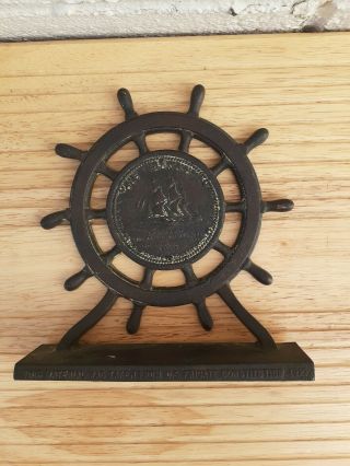 USS Constitution Single Bookend Made From Material Taken From The Ship 2