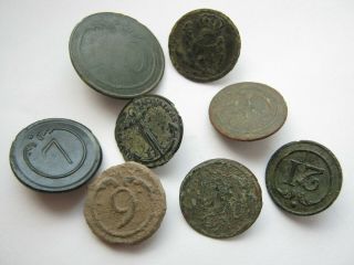 Echoes Of War 1812 - Set 2 Relic Buttons From Way Of Grand Army,  Napoleonic War